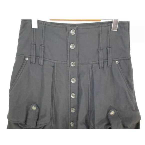 Signal Women's Skirt Size 38 Gray Button Front Pockets Lined Stretch A Line - Picture 2 of 7